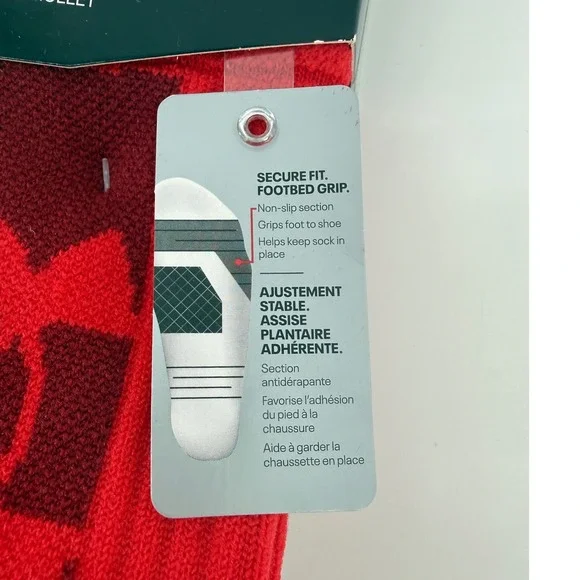 Under Armour UA Playmaker Red Crew Socks Men Size 12-16 - Picture 3 of 5